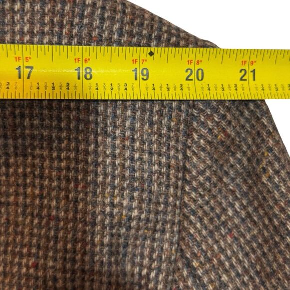 Tweed - Arnie 46R Wool Sport Coat Brown USA Made Single Vent Classic Blazer - Picture 15 of 16